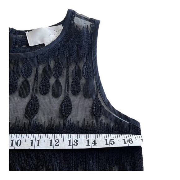 J.O.A. Black Sheer Embroidered Sleeveless Top Size Small - Picture 5 of 7